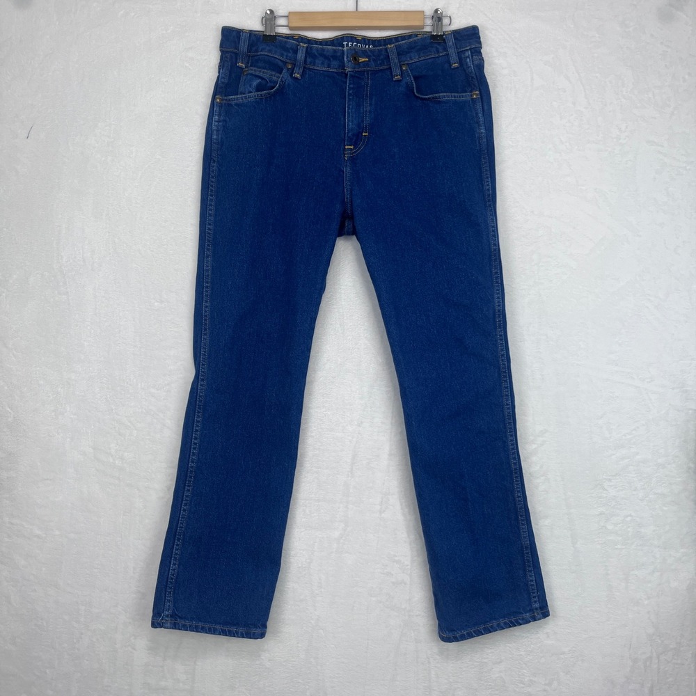 Tecovas Jeans Slim Straight Heritage Denim Mens 34x30 "35x29.5" Medium Wash